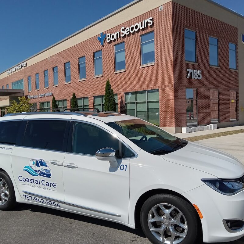 Coastal Care Transport van at Bon Secours Harbour View Medical Plaza
